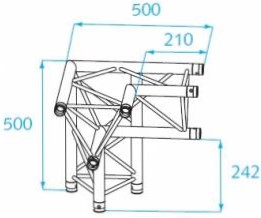 Location structure alu angle 3 directions - Pied droit - PROLYTE X30D C012 - ASD ASX 31 - PARIS