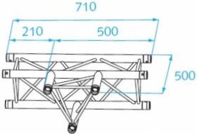 Location structure alu angle 3 directions horizontal - PROLYTE X30D C017 - ASD ASX 33 - PARIS