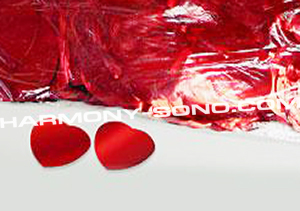 Confettis coeur m�tal rouge