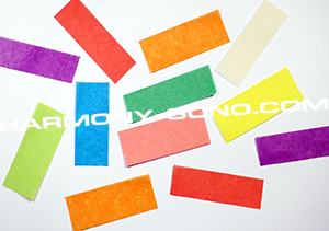 Confettis rectangle papier multicolores, blanc, bleu, jaune, violet, noir, orange, rose, rouge, vert