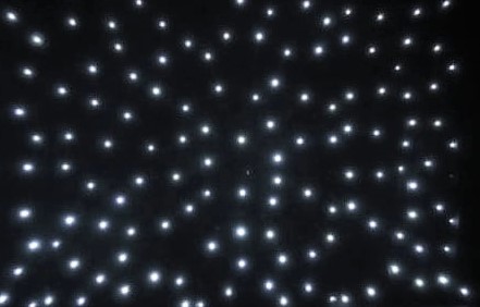 Location rideau led - Fond de scène ciel étoilé - Pendrillon déco leds - SHOWTEC STARDRAPE - PARIS